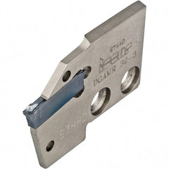 Iscar - Right Hand Cut, 1/8" Insert Width, Cutoff & Grooving Support Blade for Indexables - 0.126" Head Projection - Exact Tooling
