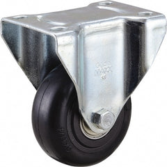Value Collection - 3" Diam x 1-1/4" Wide x 4-3/8" OAH Top Plate Mount Rigid Caster - Polyurethane, 110 Lb Capacity, Ball Bearing, 2-7/8 x 3-5/8" Plate - Exact Tooling