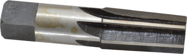 Interstate - 1/2" Pipe, 3/4" Diam, 0.665" Small End Diam, Straight Shank, 1-3/8" Flute, Taper Pipe Reamer - Exact Tooling