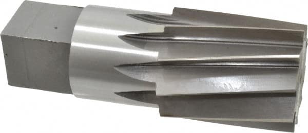 Interstate - 1-1/4" Pipe, 1.553" Diam, 1.444" Small End Diam, Straight Shank, 1-3/4" Flute, Taper Pipe Reamer - Exact Tooling