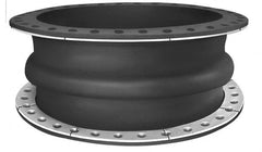 Mercer Rubber - 8" Pipe, Natural Rubber Single Arch Pipe Expansion Joint - 6" Long, 1/2" Extension, 3/4" Compression, 250 Max psi, Flanged - Exact Tooling