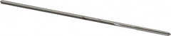 Made in USA - 1/16" High Speed Steel 4 Flute Chucking Reamer - Straight Flute, 0.0585" Straight Shank, 1/2" Flute Length, 2-1/2" OAL - Exact Tooling