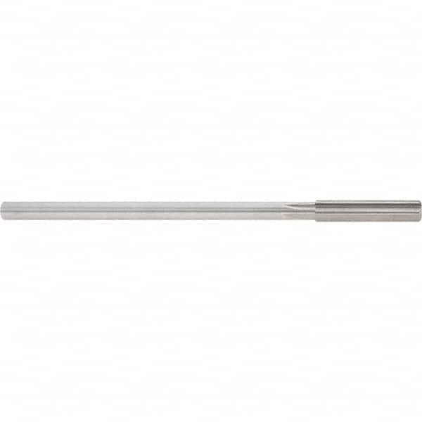 Made in USA - 3/8" High Speed Steel 6 Flute Chucking Reamer - Straight Flute, 0.3105" Straight Shank, 1-3/4" Flute Length, 7" OAL - Exact Tooling