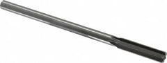 Made in USA - 17/32" High Speed Steel 6 Flute Chucking Reamer - Straight Flute, 0.4355" Straight Shank, 2" Flute Length, 8" OAL - Exact Tooling