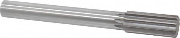 Made in USA - 1-1/2" High Speed Steel 10 Flute Chucking Reamer - Straight Flute, 1-1/4" Straight Shank, 3-1/2" Flute Length, 12-1/2" OAL - Exact Tooling