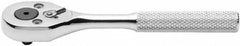 Proto - 1/4" Drive Pear Head Aerospace Ratchet - Chrome Finish, 5" OAL, 24 Gear Teeth, Standard Knurled Handle, Sealed Head - Exact Tooling