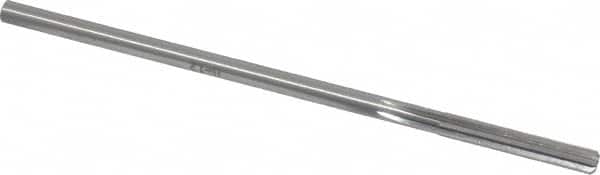 Made in USA - #8 High Speed Steel 6 Flute Chucking Reamer - Straight Flute, 0.1895" Straight Shank, 1-1/4" Flute Length, 5" OAL - Exact Tooling