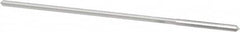 Made in USA - #37 High Speed Steel 4 Flute Chucking Reamer - Straight Flute, 0.095" Straight Shank, 7/8" Flute Length, 3-1/2" OAL - Exact Tooling