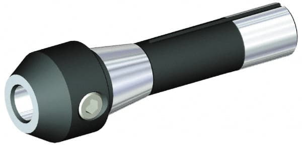 Kennametal - R8 Taper Shank 1-1/4" Hole End Mill Holder/Adapter - 2-1/2" Nose Diam, 3-1/16" Projection, 7/16-20 Drawbar, Through-Spindle Coolant - Exact Tooling