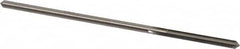 Made in USA - 3.5mm High Speed Steel 4 Flute Chucking Reamer - Straight Flute, 0.135" Straight Shank, 1" Flute Length, 4" OAL - Exact Tooling