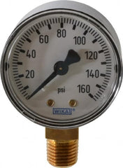 Wika - 2" Dial, 1/4 Thread, 0-160 Scale Range, Pressure Gauge - Lower Connection Mount, Accurate to 3-2-3% of Scale - Exact Tooling