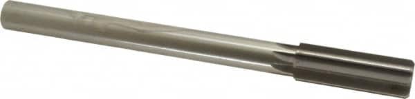 Made in USA - 23.5mm High Speed Steel 8 Flute Chucking Reamer - Straight Flute, 3/4" Straight Shank, 2-5/8" Flute Length, 10" OAL - Exact Tooling