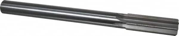 Made in USA - 25mm High Speed Steel 8 Flute Chucking Reamer - Straight Flute, 7/8" Straight Shank, 2-3/4" Flute Length, 10-1/2" OAL - Exact Tooling