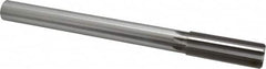 Made in USA - 25.5mm High Speed Steel 8 Flute Chucking Reamer - Straight Flute, 7/8" Straight Shank, 2-3/4" Flute Length, 10-1/2" OAL - Exact Tooling