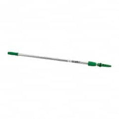 Unger - 156" Long x 1" Diam Aluminum Handle for Unger Products - Threaded Connection, Silver, Telescoping - Exact Tooling