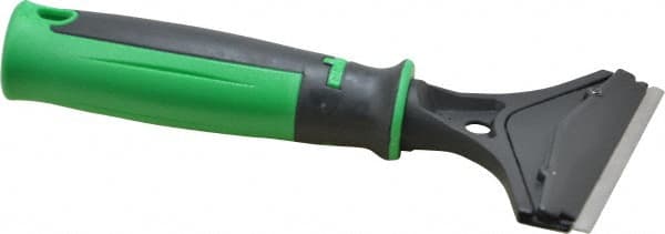 Unger - Stiff Carbon Steel 1-Edge Scraper - 4" Blade Length, Plastic Handle - Exact Tooling