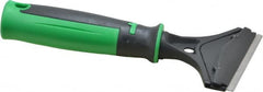 Unger - Stiff Carbon Steel 1-Edge Scraper - 4" Blade Length, Plastic Handle - Exact Tooling