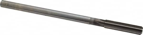Interstate - 27/64" High Speed Steel Chucking Reamer - Straight Flute, 0.373" Straight Shank, 1-3/4" Flute Length, 7" OAL - Exact Tooling