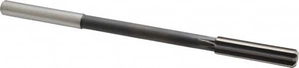 Interstate - 7/16" High Speed Steel Chucking Reamer - Straight Flute, 0.373" Straight Shank, 1-3/4" Flute Length, 7" OAL - Exact Tooling