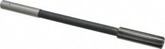 Interstate - 9/16" High Speed Steel Chucking Reamer - Straight Flute, 0.4355" Straight Shank, 2" Flute Length, 8" OAL - Exact Tooling