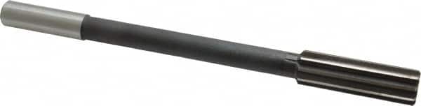 Interstate - 25/32" High Speed Steel Chucking Reamer - Straight Flute, 5/8" Straight Shank, 2-1/2" Flute Length, 9-1/2" OAL - Exact Tooling