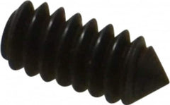 Value Collection - #4-40 UNC, 1/4" OAL, Cone Point Set Screw - Grade 8 Alloy Steel, 0.05" Key - Exact Tooling