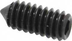 Value Collection - #8-32 UNC, 3/8" OAL, Cone Point Set Screw - Grade 8 Alloy Steel, 5/64" Key - Exact Tooling