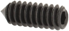 Value Collection - #10-24 UNC, 1/2" OAL, Cone Point Set Screw - Grade 8 Alloy Steel, 3/32" Key - Exact Tooling