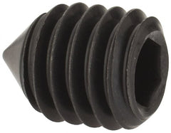 Value Collection - 3/8-16 UNC, 1/2" OAL, Cone Point Set Screw - Grade 8 Alloy Steel, 3/16" Key - Exact Tooling
