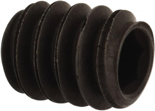 Value Collection - #10-24 UNC, 1/4" OAL, Oval Point Set Screw - Grade 8 Alloy Steel, 3/32" Key - Exact Tooling