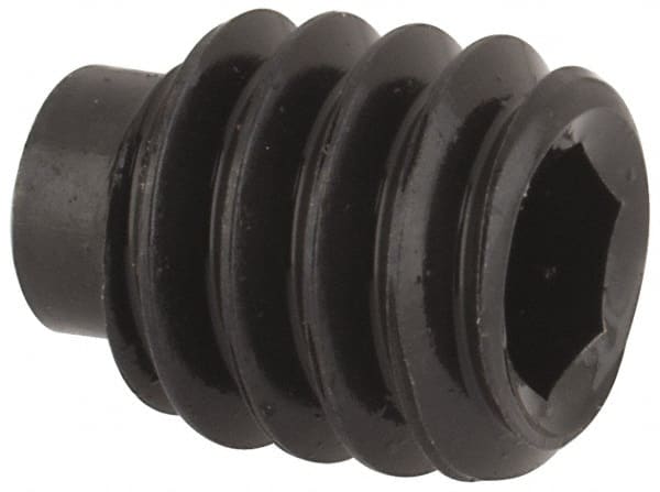 Value Collection - 1/4-20 UNC, 5/16" OAL, Half Dog Point Set Screw - Grade 8 Alloy Steel, 1/8" Key - Exact Tooling