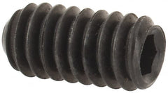 Value Collection - #5-40 UNC, 1/4" OAL, Flat Point Set Screw - Grade 8 Alloy Steel, 1/16" Key - Exact Tooling