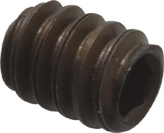 Value Collection - #10-24 UNC, 1/4" OAL, Flat Point Set Screw - Grade 8 Alloy Steel, 3/32" Key - Exact Tooling
