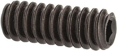 Value Collection - #10-24 UNC, 1/2" OAL, Flat Point Set Screw - Grade 8 Alloy Steel, 3/32" Key - Exact Tooling