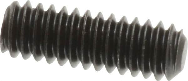 Value Collection - 1/4-20 UNC, 3/4" OAL, Flat Point Set Screw - Grade 8 Alloy Steel, 1/8" Key - Exact Tooling