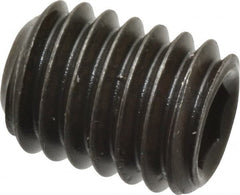 Value Collection - 3/8-16 UNC, 1/2" OAL, Flat Point Set Screw - Grade 8 Alloy Steel, 3/16" Key - Exact Tooling