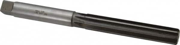Made in USA - 7/8" Diam, Straight Shank, 4-7/8" Flute, Hand Reamer - Exact Tooling