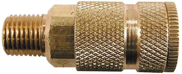 Coilhose Pneumatics - 3/8 Male NPT ARO Pneumatic Hose Coupler - Brass, 1/4" Body Diam - Exact Tooling