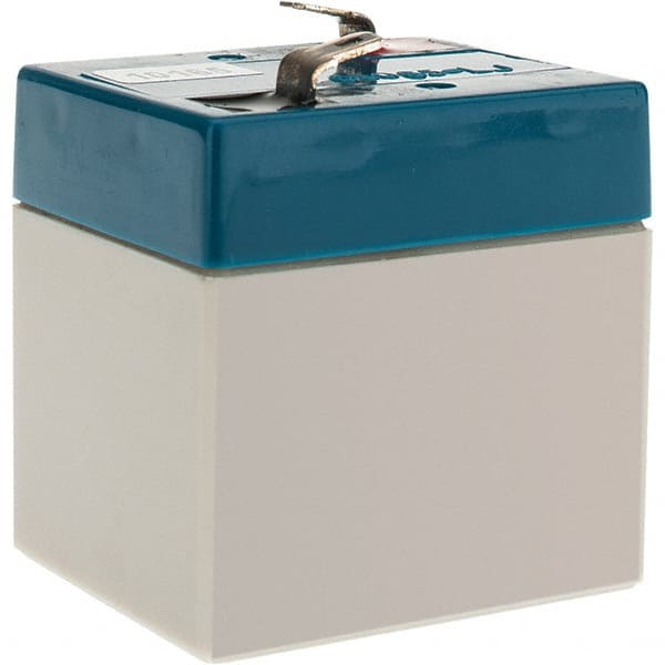 Mule - Lead-Acid, Quick-Disconnect Tab Terminal, 6 Volt, 1 Amp, Lead Rechargeable Battery - 3/16" Tab Width x 0.032" Tab Thickness, 1.65" Wide x 2" High x 2" Deep - Exact Tooling