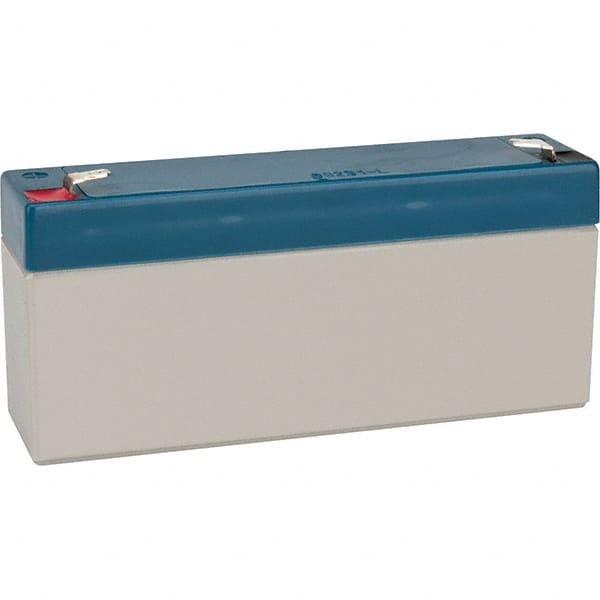 Mule - Lead-Acid, Quick-Disconnect Tab Terminal, 6 Volt, 3.2 Amp, Lead Rechargeable Battery - 6.35mm Tab Width x 0.8mm Tab Thickness, 1.34" Wide x 2.56" High x 5.28" Deep - Exact Tooling