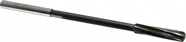 Interstate - 3/8" High Speed Steel Chucking Reamer - Spiral Flute, 0.3105" Straight Shank, 1-3/4" Flute Length, 7" OAL - Exact Tooling