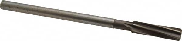 Interstate - 15/32" High Speed Steel Chucking Reamer - Spiral Flute, 0.373" Straight Shank, 1-3/4" Flute Length, 7" OAL - Exact Tooling