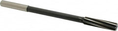 Interstate - 1/2" High Speed Steel Chucking Reamer - Spiral Flute, 0.4355" Straight Shank, 2" Flute Length, 8" OAL - Exact Tooling
