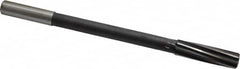 Interstate - 5/8" High Speed Steel Chucking Reamer - Spiral Flute, 9/16" Straight Shank, 2-1/4" Flute Length, 9" OAL - Exact Tooling