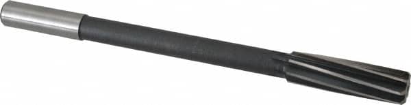 Interstate - 3/4" High Speed Steel Chucking Reamer - Spiral Flute, 5/8" Straight Shank, 2-1/2" Flute Length, 9-1/2" OAL - Exact Tooling