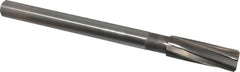 Interstate - 7/8" High Speed Steel Chucking Reamer - Spiral Flute, 3/4" Straight Shank, 2-5/8" Flute Length, 10" OAL - Exact Tooling