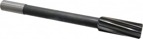Interstate - 1-1/8" High Speed Steel Chucking Reamer - Spiral Flute, 7/8" Straight Shank, 2-7/8" Flute Length, 11" OAL - Exact Tooling