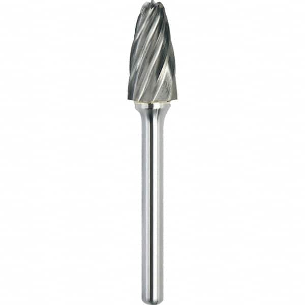 Made in USA - 9.5mm Cut Diam, 0.2362" Shank Diam, Ball Head Aluma Cut Burr - Carbide, 19mm LOC, 63mm OAL - Exact Tooling