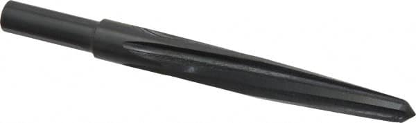 Made in USA - 5/8" Reamer Diam, 11/32" Small End Diam, 1/2" Diam Straight Shank, 4-1/2" Flute, Bridge Reamer - Exact Tooling