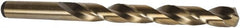 Precision Twist Drill - 43/64" 135° Cobalt Jobber Drill - Oxide/Gold Finish, Right Hand Cut, Spiral Flute, Straight Shank, 7-5/8" OAL, Split Point - Exact Tooling